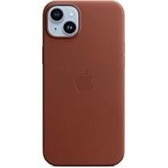 Apple iPhone 14 Plus Leather Case With MagSafe New Open Box Umber Brown - Picture 1 of 7